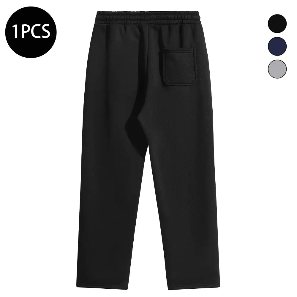 Men'S 3PCS Regular Fit Solid Color Casual Athletic Joggers - Drawstring Waistband, Pocket Design, Warm Polyester, Autumn Winter, Mens Clothing, Easy Men'S Pants, Grey Sweat Pants, Essential Sweatpants, Streetwear Clothing,Father'Sdaygifts