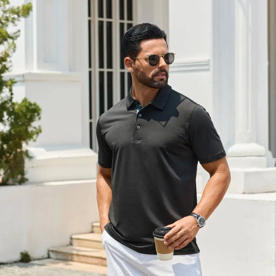 3-Pack Men'S Polo Shirts – Soft Breathable Cotton, Comfortable Short Sleeve Casual Fit, Classic Collared Polo Shirts for Work, Golf, Travel & Everyday Wear