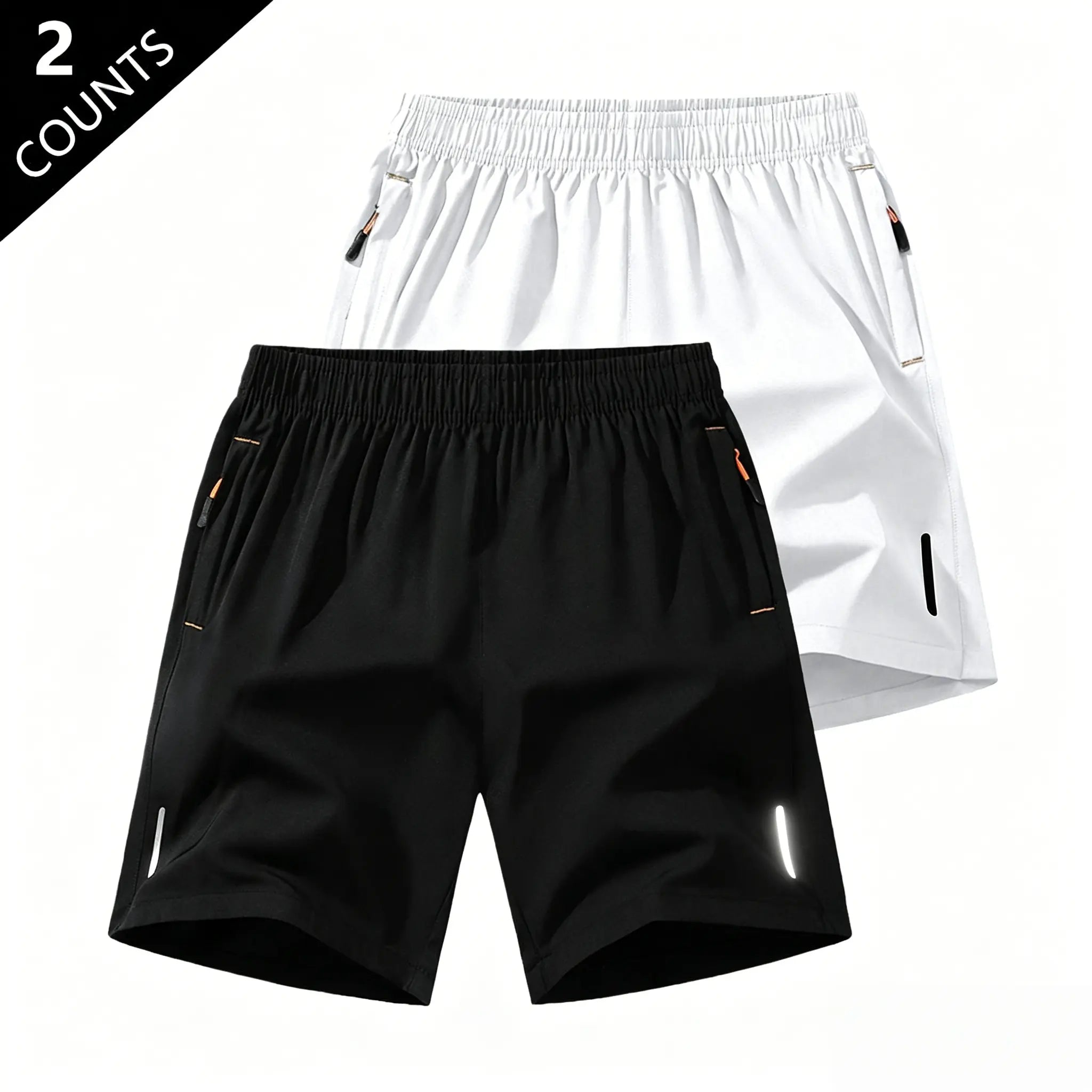 Men’S Solid-Color Shorts with Zippered Pockets — Summer Casual, Comfortable, Breathable Shorts Made from a 97% Polyester + 3% Spandex Blend; Men’S Bottoms for Everyday Wear, Tropical Beige Color, Multiple Specifications Available.
