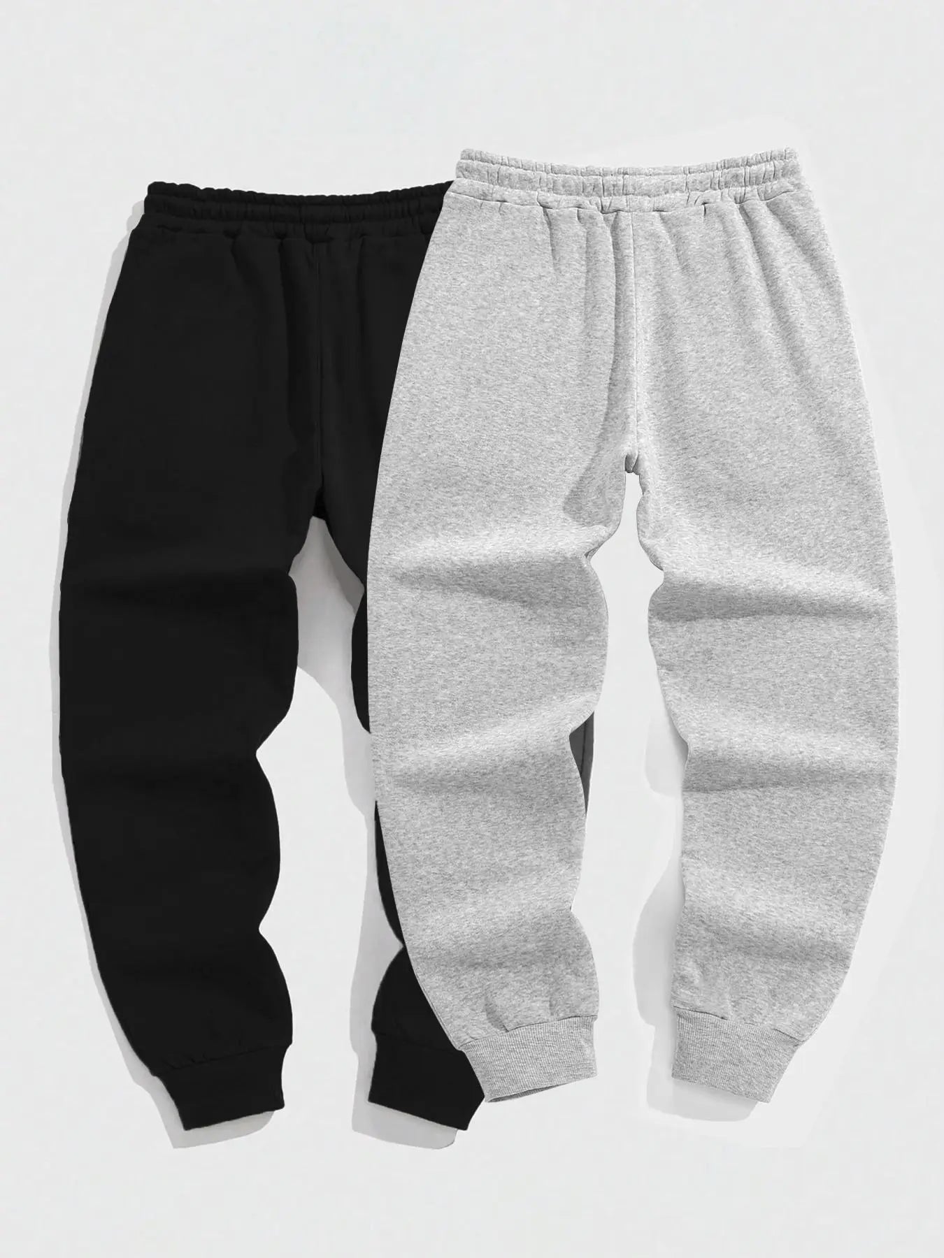Men'S Plain Pocket Drawstring Waist Pants, Casual Comfortable Regular Fit Jogger Pants for Gym Workout Running, Men'S Spring & Fall Trousers