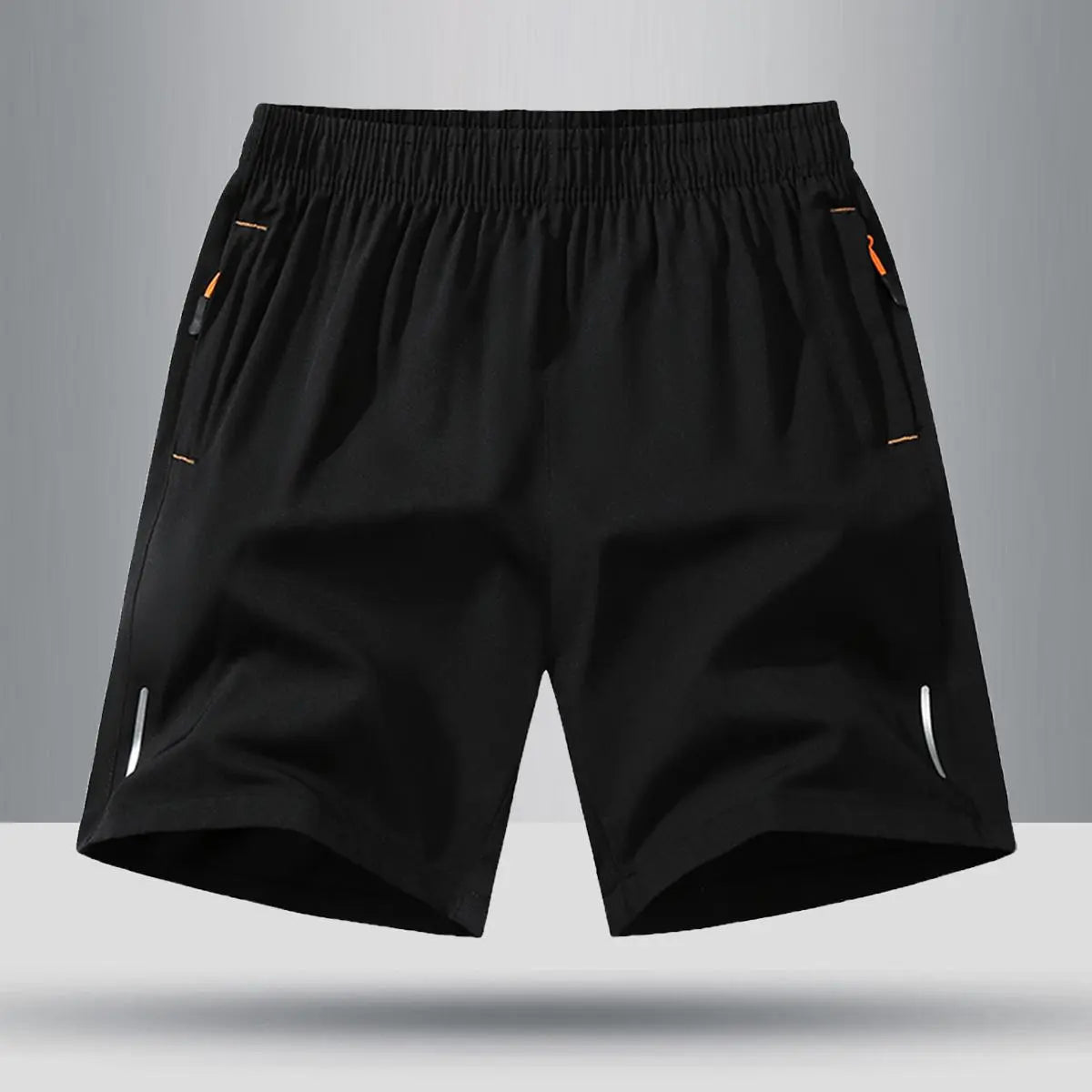 Men’S Solid-Color Shorts with Zippered Pockets — Summer Casual, Comfortable, Breathable Shorts Made from a 97% Polyester + 3% Spandex Blend; Men’S Bottoms for Everyday Wear, Tropical Beige Color, Multiple Specifications Available.